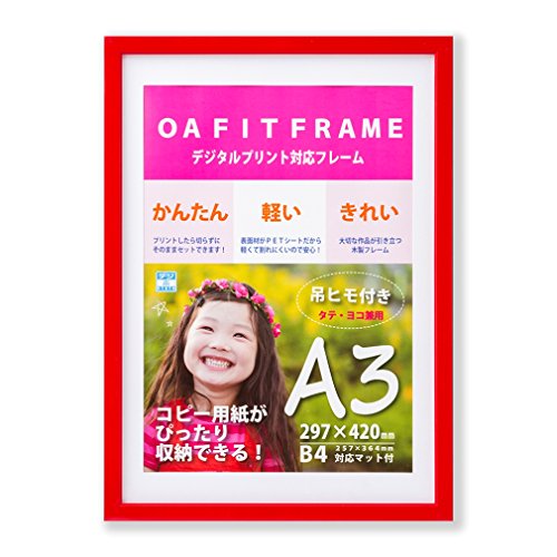 大仙 額縁 OA額 キノ A3 レッド T01030805