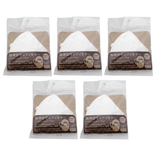 トキワ工業 コーヒーフィルター 珈琲好きのフィルター 1~2杯用 20枚入×5個セット 約11.8×9cm 日本製 白