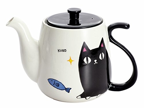 Metallic - セラミック藍 猫3兄弟 しっぽポット kuro サイズ：約φ8.5 H11 13011