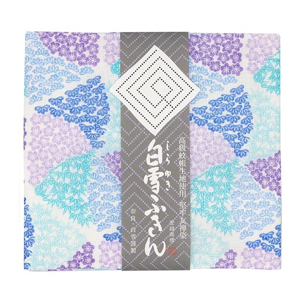 白雪ふきん 白雪友禅ふきん 松竹梅／約30×40cm (ブルー)
