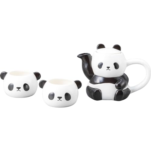 かわいい食器 ティーポット & ティーカップ セット パンダ親子 食器 約400ml・140ml SAN4263