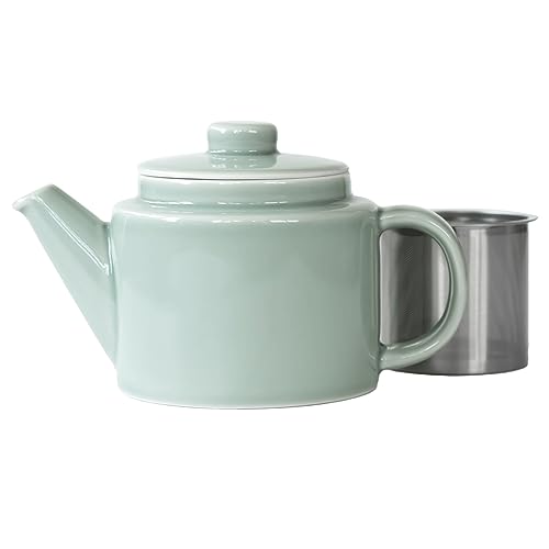 波佐見焼 「 コモン 」 ポット グレー (スーパーステンレス 茶こし付) 500ml 13871