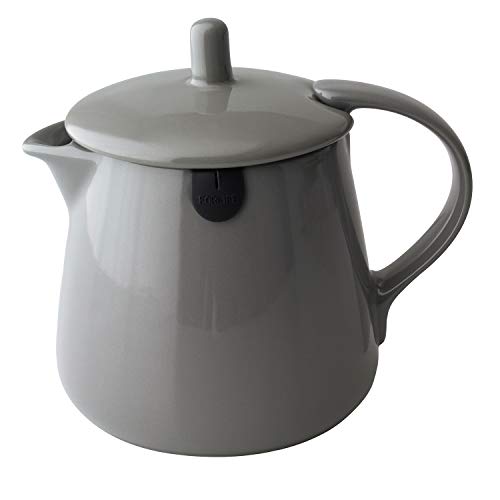 フォーライフ ティーポット 陶器 ティーバッグ用 354ml 2杯用 電子レンジ・食洗機対応 新生活 引っ越し祝い グレー ティーバッグティーポ