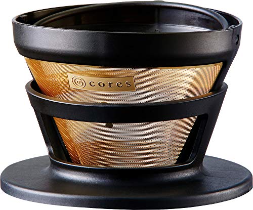Drip Pots - cores コレス コーヒー ドリッパー ゴールドフィルター カップに直接セットするだけ 2~4杯用 丸山珈琲 共同開発 ペーパーフィルター不要
