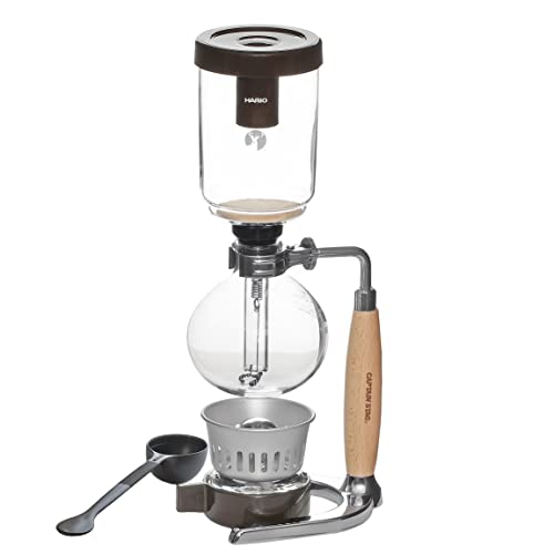 Coffee Kettles - キャプテンスタッグ(CAPTAIN STAG) HARIO×キャプテンスタッグ コーヒー 珈琲 サイフォン ペーパーフィルター付き 木柄 日本製
