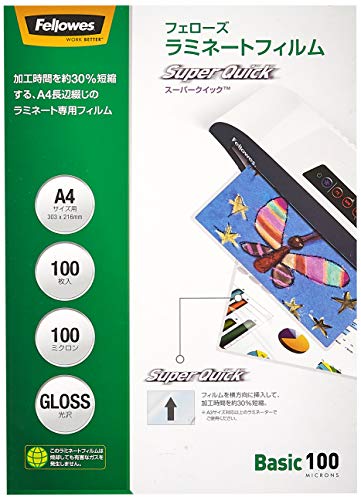 【A4サイズ】100枚入クイックタイプ透明/-/5848101・パッケージ個数:1・対応サイズ:A4用紙サイズ(216×303mm)・フィルム厚:100ミクロン(標準的な厚さ)・品番:5848101・入数:100枚・A4長辺綴じで加工時間を約30%短縮。A3サイズ対応のラミネーターをご利用ください。長辺ラミネートフィルム A4用紙サイズ(216×303mm) 100ミクロン 100枚入り A4長辺綴じで加工時間を約30%短縮。光沢のあるスタンダードなタイプ。最もよく使われる標準的な厚さ。 A3サイズ対応のラミネーターをご利用ください。 PET/LDPE/EVAの3層構造により、フィルム詰まりの原因となるEVA(接着剤)の漏れ出しを防ぎます。 これはヒートシール(熱をかけて圧着)時、2層目のLDPEがPETに吸収されるため、EVAが漏れ出すのを押さえられるからです。 結果、フィルム詰まりの原因となる接着剤のローラー残りを防止します。