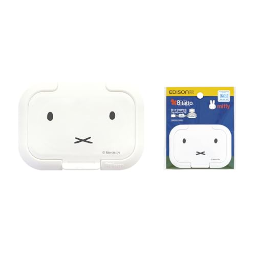 Baby Wipes - EDISONmama(エジソンママ) Bitatto ビタット ウェットシートのふた ビタットミニ ミッフィー ホワイト おむつ用品 おしりふき