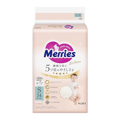 4~8kgホワイト/Sサイズ (60枚)/26122296・Size:Sサイズ (60枚)・パッケージ個数:1・商品サイズ (幅×奥行×高さ) :29.0×12.0×38.0・内容量:60枚・ブラント名:メリーズ・メーカー名: 花王・原産国名: 日本商品紹介 ●新しくなったメリーズ　ファーストプレミアムは、「繊細な肌に5ッ星のやさしさを」。●従来品の特長に加えて、肌に触れる面には国内唯一＊の表面シートへの抗菌加工＊＊＊子供用紙おむつにおいて。Mintel社データベース、及び別情報を用いた花王調べ（23年2月）＊＊肌表面を抗菌するものではありません。全ての細菌の増殖を抑制するものではありません。●おむつ内環境を清潔に保ち、健やかな肌へ。 安全警告 赤ちゃんの顔に直接触れさせないでください。適切なフィット感を確保し、漏れを防ぐようにしてください。使用済みの製品は適切に処分してください。