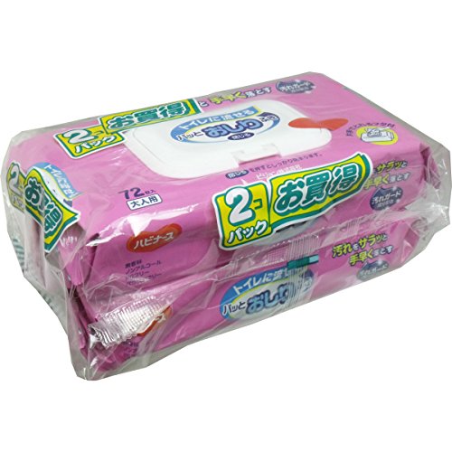 Baby Wipes - 【セット品】ハビナース トイレに流せるパッとおしりふき 72枚入×2個パック×4セット 72シート (x 8)