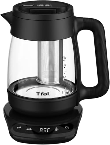 2) 1.5L 茶こし付き 転倒お湯漏れ防止ブラック/1.5 L/BJ8158JP・PatternName:3) 1.5L 茶こし付き 転倒お湯漏れ防止・パッケージ個数:1・サイズ:幅17.3×奥行23.3×高さ26.6cm / 本体重量:1.627kg・専用の茶こしで煮出しもできるのでティーポットいらず・7段階の温度設定（60・70・80・85・90・95・100℃）・本体は耐熱強化ガラスを使用。中が見えて使いやすい・倒れてもお湯がこぼれにくい●倒れてもお湯がこぼれにくい ●8段階の温度コントロール(40/60/70/80/85/90/95/100℃) ●本体は耐熱強化ガラスを使用 ●付属の茶こしでティーポットいらず ●たっぷり大容量の1.5L