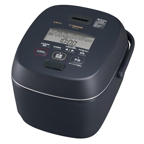 Rakuten - 象印マホービン 炊飯器 1升 炎舞炊き 圧力IHタイプ 日本製 お手入れ点数2点 スレートブラック NW-PV18-BZ