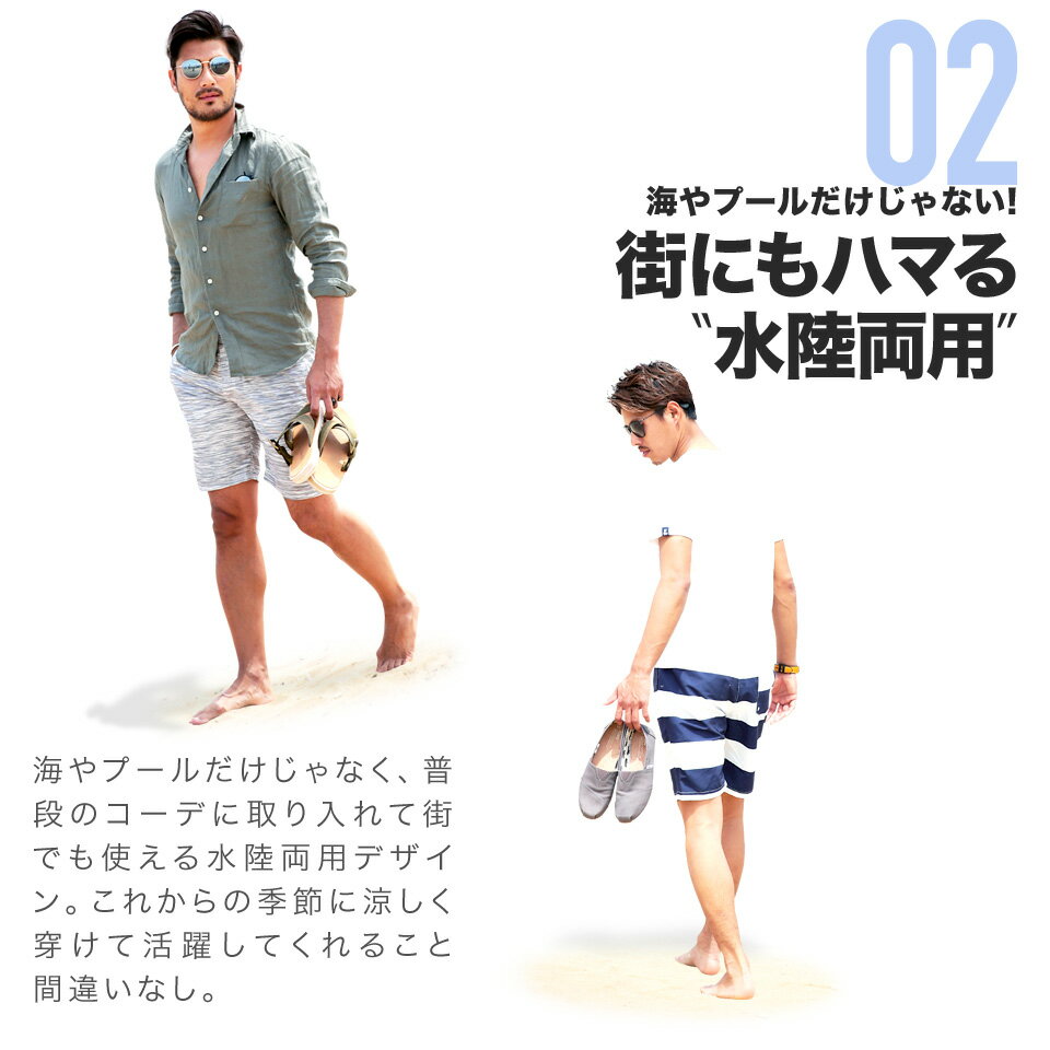 水着メンズスイムウェアサーフパンツハーフパンツパンツボトムスショーツショートパンツ水着海ビーチパンツタウンユース送料無料水陸両用◆マルチパターンスイムショートパンツ◆