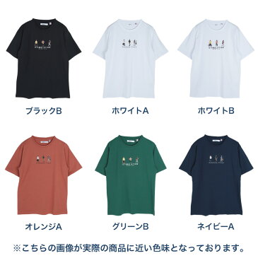 ◆USAコットンパターン刺繍Tシャツ◆Tシャツ メンズ おしゃれ ティーシャツ 半袖 カットソー トップス メンズファッション 春 春服 春物 夏 夏服 夏物 クルーネック 綿 綿100％ USAコットン 刺繍 ブラック ホワイト ネイビー