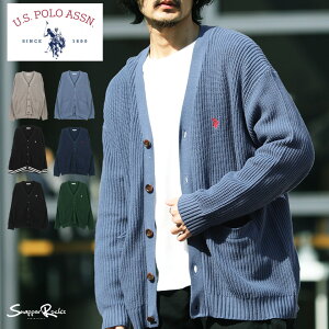 【送料無料】◆US.POLO ASSN.別注オーバーサイズニットカーデ◆カーディガン メンズ ニットカーディガン cardigan ロング オフィス ビジネス 制服 スクール トップス メンズファッション 春 春服 春物 ブランド ニット