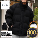 ◆FIRST DOWN(ファーストダウン) HOOD DETACHAB ダウンジャケット◆水甚 ダウンジャケット メンズ ジャケット 軽量 防寒 ダウン アウター ブランド ラグランスリーブ フード 取り外し可能 2way ブラック 黒 秋 春服 秋物 冬 冬服 冬物