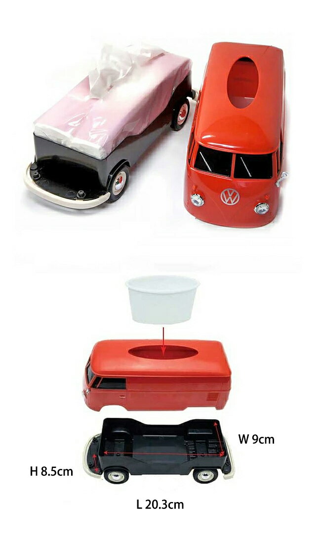 【13日10:00〜20日9:59まで★エントリーでP10倍】puddleby パドルビー フォルクスワーゲンバス ティッシュボックス プラス WT-91401PT 【ティッシュケース/カバー/雑貨/インテリア】 [2]