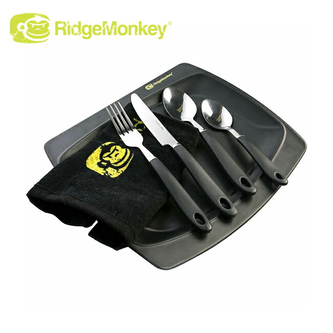 RidgeMonkey リッジモンキー SQ DLX Standard Plate Set スタンダードプレートセット 【 メラミン 食器 アウトドア キャンプ カトラリー 皿 】