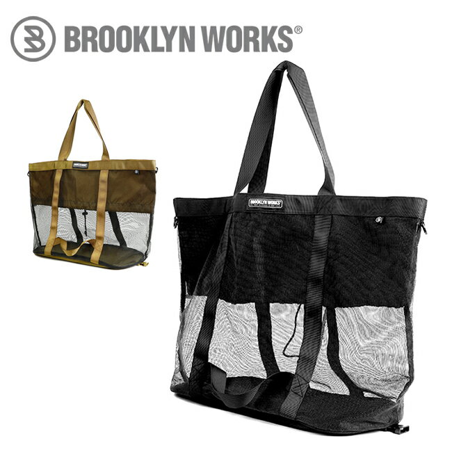 【エントリーでP10倍★4日20:00～11日1:59まで】BROOKLYN WORKS ブルックリンワークス MESH BAG L メッシュバッグL 0121-021-300-016 【 カバン 収納 コンパクト アウトドア 】