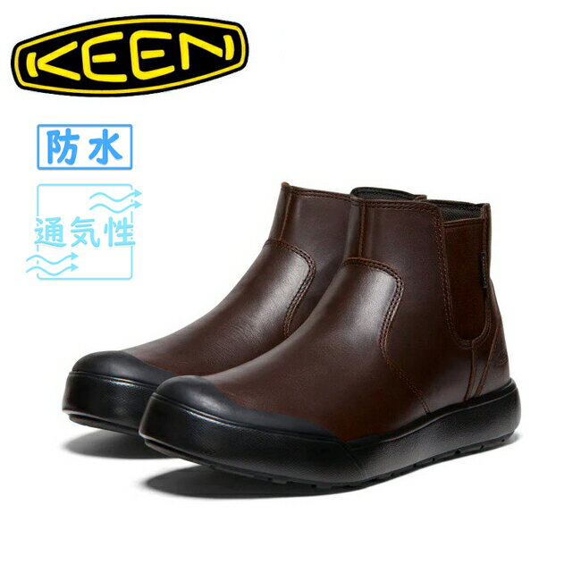 KEEN キーン ELENA CHELSEA WP エレナチェルシーウォータープルーフ Bison/Black 1027863 【 ウィメンズ レディース ブーツ 軽量 靴 アウトドア 防水 】 1