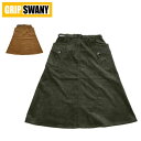 GRIP SWANY グリップスワニー W'S CORDUROY CAMP SKIRT ウィメンズコーデュロイキャンプスカート GSW-19 【 レディース Aライン キャン..