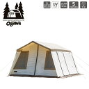 【エントリーでP10倍★4日20:00~11日01:59まで】CAMPAL JAPAN キャンパルジャパン オーナーロッジタイプ78R T/C オフホワイト×サンドベージュ 2756 【 テント キャンプ アウトドア 小川テント 5人用 】 【 SS2506H 】(4)