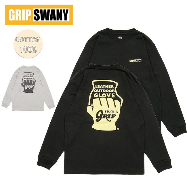 グリップスワニー アウトドア トップス メンズ GRIP SWANY グリップスワニー GLOVE LOGO LONG SLEEVE TEE グローブロゴロングスリーブティー GSC-76 【 Tシャツ 長袖 ロンT バックプリント トップス アウトドア 】【メール便・代引不可】