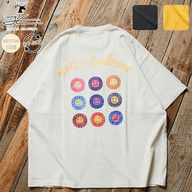 Rakuten - 【エントリーでP10倍★9日20:00-16日01:59まで】JONAS CLAESSON ジョナスクレアッソン Insideout Hello Sunshine Tee インサイドアウトハローサンシャインティー 242-12253 【 Tシャツ 半袖 トップス 綿 コットン リバーシブル 】【メール便・代引不可】