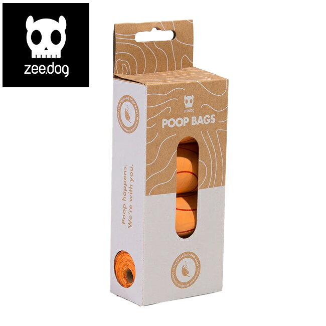 zee.dog ジードッグ POOP BAG ROLL プーバックロール 4本セット(詰替用ロール) 【 犬用品 散歩 詰替え エチケット袋 マナー袋 】【メール便・代引不可】