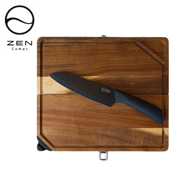 【エントリーでP10倍★19日20:00-23日01:59まで】ZEN Camps ゼンキャンプ 包丁付きまな板 ES-GCDI-GBWQ 【 カッティングボード 折りたたみ コンパクト アウトドア キャンプ 料理 BBQ クッキング 】