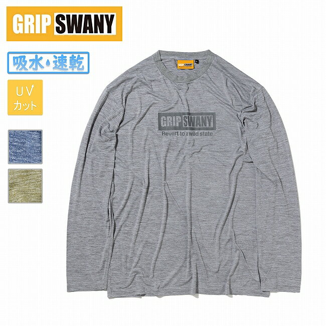 【最大2000円OFFクーポン★14日00:00-15日23:59まで】GRIP SWANY グリップスワニー BOX LOGO DRY L/S TEE ボックスロゴドライロングスリーブティー GSMCT0008 【 トップス 長袖 ロンT 吸水速乾 UVカット アウトドア 】【メール便・代引不可】【 SS2506T 】