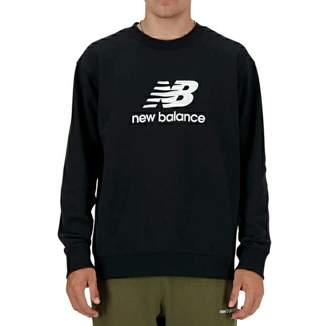 Rakuten - 【エントリーでP10倍★9日20:00-16日01:59まで】New Balance ニューバランス Sport Essentials French Terry Logo Crew スポーツエッセンシャルフレンチテリーロゴクルー BK MT41500 【 アウトドア クルーネック トレーナー スポーツ メンズ 長袖 トップス 】
