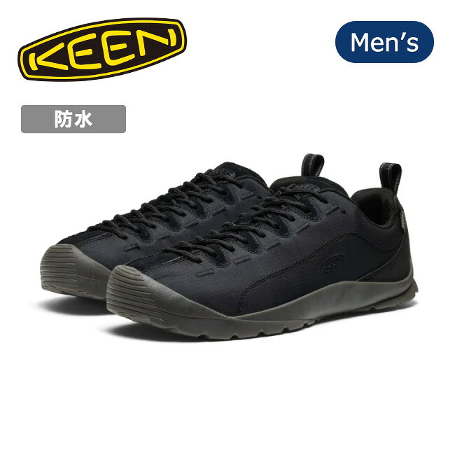 Rakuten - 【エントリーでP10倍★9日20:00-16日01:59まで】KEEN キーン JASPER NYLON WP ジャスパーナイロンウォータープルーフ Black 1031314 【 メンズ 靴 スニーカー 防水 軽量 通気性 防水透湿 抗菌防臭 登山 キャンプ アウトドア 】