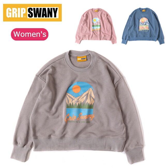 乐天商城 - 【エントリーでP10倍★14日20:00-17日09:59まで】GRIP SWANY グリップスワニー W’S PRINT SWEAT PULLOVER ウィメンズプリントスウェットプルオーバー GSW-40 【 レディース トップス 長袖 トレーナー タウンユース キャンプ アウトドア 】
