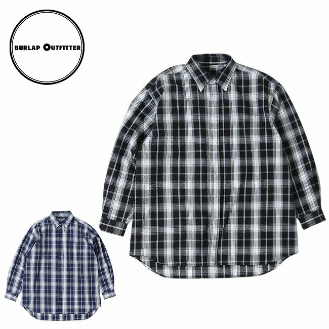 BURLAP OUTFITTER バーラップアウトフィッター L/S SEERSUCKER PLAID B.B. SHIRT ロングスリーブシアサッカープラッドB.B.シャツ 030106 