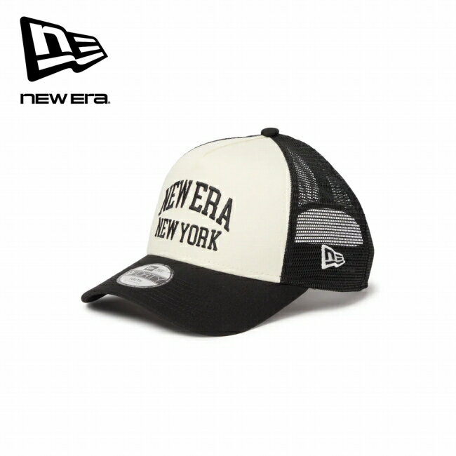 【エントリーでP10倍★20日20:00-26日01:59まで】NEWERA ニューエラ キッズ Youth 9FORTY A-Frame トラッカー College Logo クロームホワイト/ブラック 14747016 【 帽子 キャップ ユース 日除け 通気 メッシュ サイズ調整 アウトドア 】