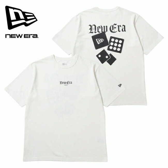 Rakuten - 【エントリーでP10倍★9日20:00-16日01:59まで】NEWERA ニューエラ 半袖 ウォッシュド コットン Tシャツ 1920 Dice オフホワイト 14856640 【 トップス ショートスリーブ ユニセックス 綿 アウトドア 】【メール便・代引不可】