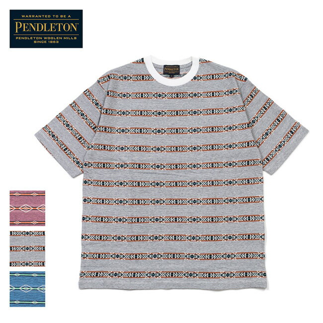 Rakuten - 【エントリーでP10倍★9日20:00-16日01:59まで】PENDLETON ペンドルトン Jacquard Tee ジャカードティー 6275-4008 【 トップス 半袖 Tシャツ 綿 コットン アウトドア 】