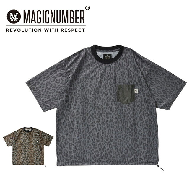 Rakuten - 【エントリーでP10倍★9日20:00-16日01:59まで】MAGICNUMBER マジックナンバー MESH LEOPARD T-SHIRT メッシュレオパードTシャツ 26SS-MN009 【 トップス 半袖 ショートスリーブ ドローコード 調整可能 】