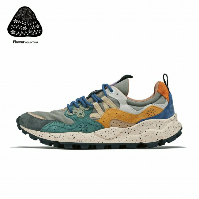FlowerMOUNTAIN フラワーマウンテン YAMANO3 ヤマノ3 Grey/Petrol/Zucca FM63783 【 靴 スニーカー シューズ 抗菌 防臭 吸水 アウトドア 】（楽天・SNB-SHOP）