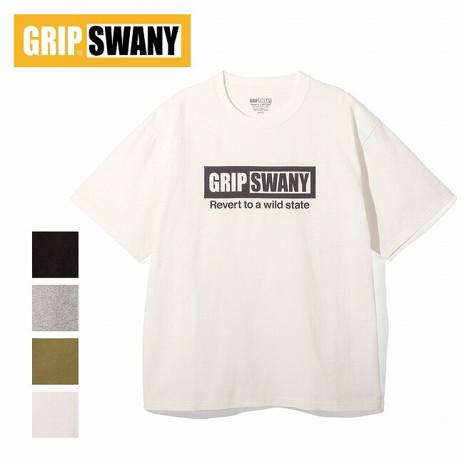 Rakuten - 【エントリーでP10倍★9日20:00-16日01:59まで】GRIP SWANY グリップスワニー BOX LOGO TEE ボックスロゴティー GSMCT-116 【 Tシャツ トップス 半袖 コットン 綿 キャンプ アウトドア 】【メール便・代引不可】