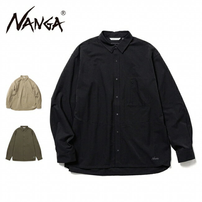 Rakuten - 【エントリーでP10倍★9日20:00-16日01:59まで】NANGA ナンガ DotAir COMFY L/S SHIRT ドットエアコンフィーロングスリーブシャツ NW2411-1E905 【 トップス 長袖 カラーシャツ 通気性 吸汗 速乾 軽量 イージーケア タウンユース アウトドア 】