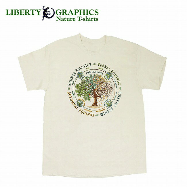 Rakuten - 【エントリーでP10倍★9日20:00-16日01:59まで】LIBERTY GRAPHICS リバティーグラフィックス The Seasons ザシーズンズ X4F 【 トップス 半袖 Tシャツ 綿 コットン タウンユース デイリー アウトドア 】【メール便・代引不可】