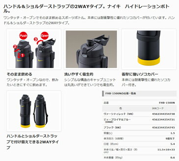 2018年発売　継続モデル　NIKE/ナイキ THERMOS/サーモス コラボ 水筒 ハイドレーションジャグボトル 容量1.5L FHB-1500N ステンレス製 直飲み 熱中症