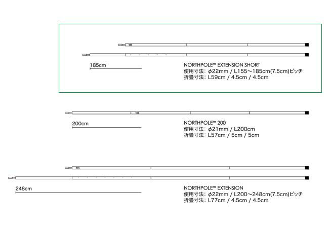 MURACO ムラコ ポールエクステンション NORTHPOLE EXTENSION SHORT P003 【TENTARP】【TARP】【TZAK】テント アウトドア キャンプ