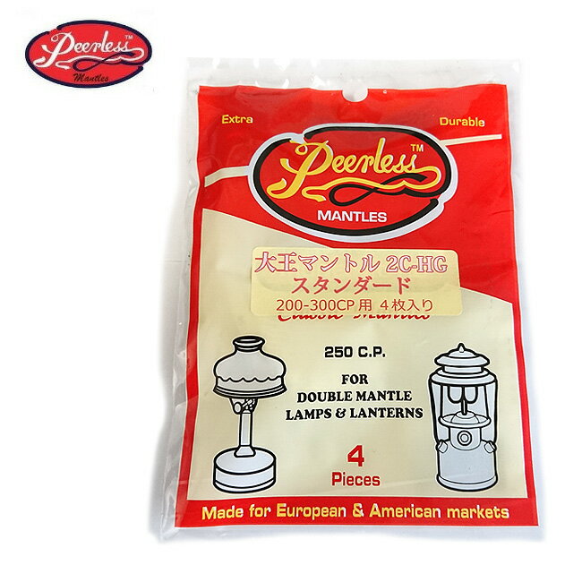大王マントル 大王マントルスタンダード 赤 4枚入り (200-300CP用) 2C-HG 【 アウトドア キャンプ ランタン 】のサムネイル