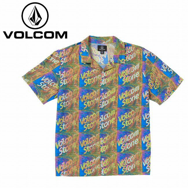 Rakuten - 【エントリーでP10倍★9日20:00-16日01:59まで】VOLCOM ボルコム Fergadelic Woven Short Sleeve Shirt ファーガデリックウーブンショートスリーブシャツ POB A0432400 【 トップス 半袖 開襟 ボクシーフィット アウトドア 】【メール便・代引不可】