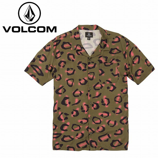 VOLCOM ボルコム Stone Party Animals Short Sleeve Shirt ストーンパーティアニマルズショートスリーブシャツ MIL A0422301 【 トップス 半袖 開襟 クラシックフィット アウトドア 】【メール便・代引不可】
