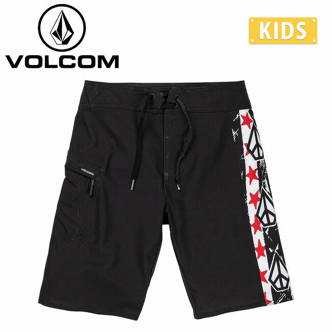 VOLCOM ボルコム Big Boys Freedom Stones Mod Trunks ビッグボーイズフリーダムストーンズモッドトランクス BLK C0821904 【 キッズ 子ども ボトムス ショートパンツ 短パン 半パン アウトドア ボード 水遊び 】【メール便・代引不可】