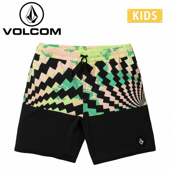 【エントリーでP10倍★20日20:00-26日01:59まで】VOLCOM ボルコム Big Boys Horizon Elastic Waist Trunks ビッグボーイズホライズンエラスティックウエストトランクス C2522030 【 キッズ 子ども 水着 海 川 プール アウトドア 】【メール便・代引不可】