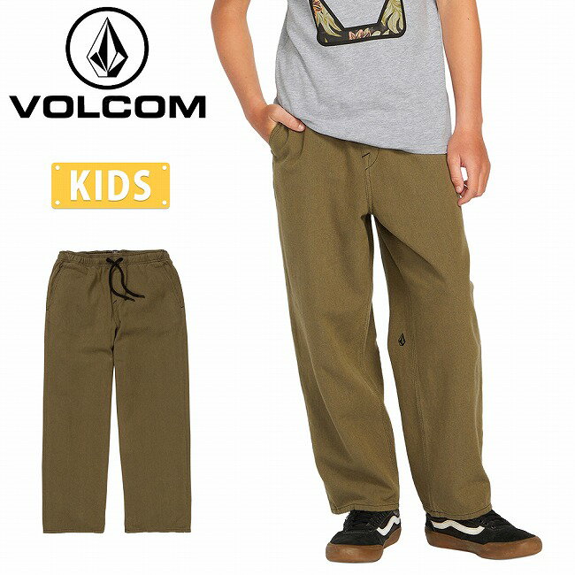 【エントリーでP10倍★4日20:00-11日01:59まで】VOLCOM ボルコム Big Boys Outer Spaced Elastic Waist Pants ビッグボーイズアウタースペーストエラスティックウェストパンツ C1232232 【 キッズ 子ども ボトムス ロングパンツ アウトドア 】